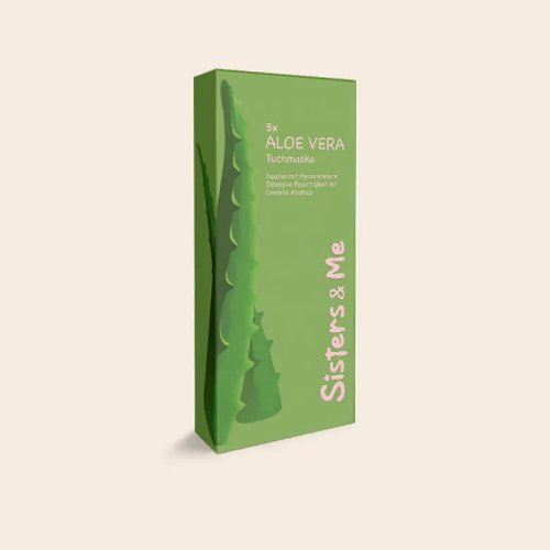 Sisters & me, Aloe Vera Tuchmaske, 5 Stück, vegan - Tigerzzz-Shop