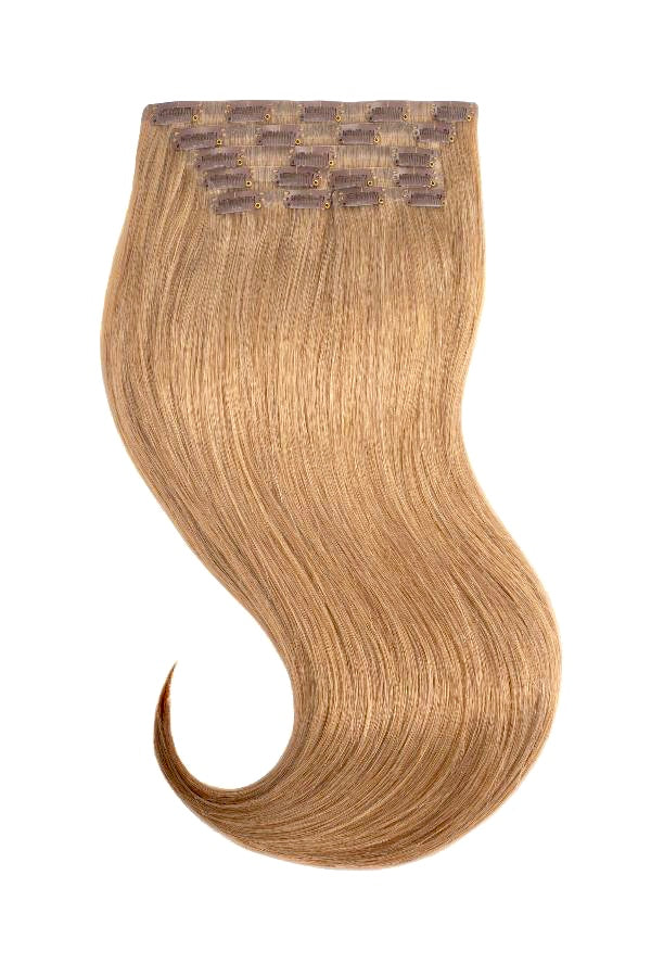 clip in extensions  dunkles goldblond
