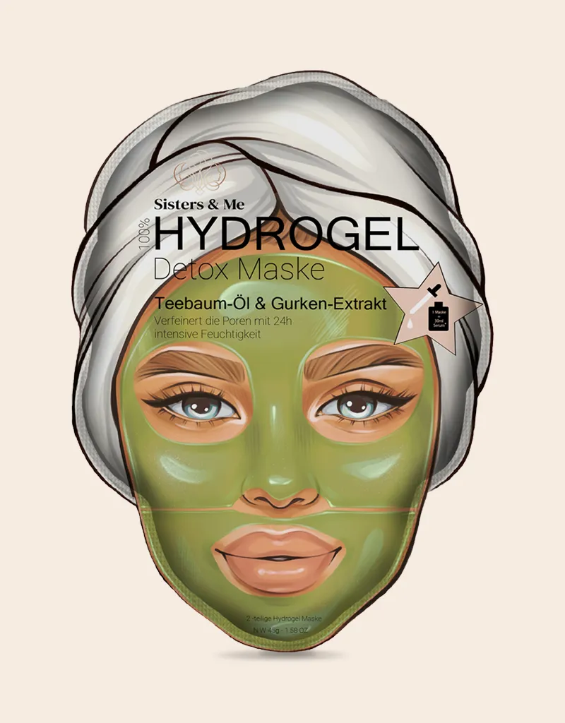 Sisters & me, Hydrogel Detox Face Mask , 5 Stück, vegan