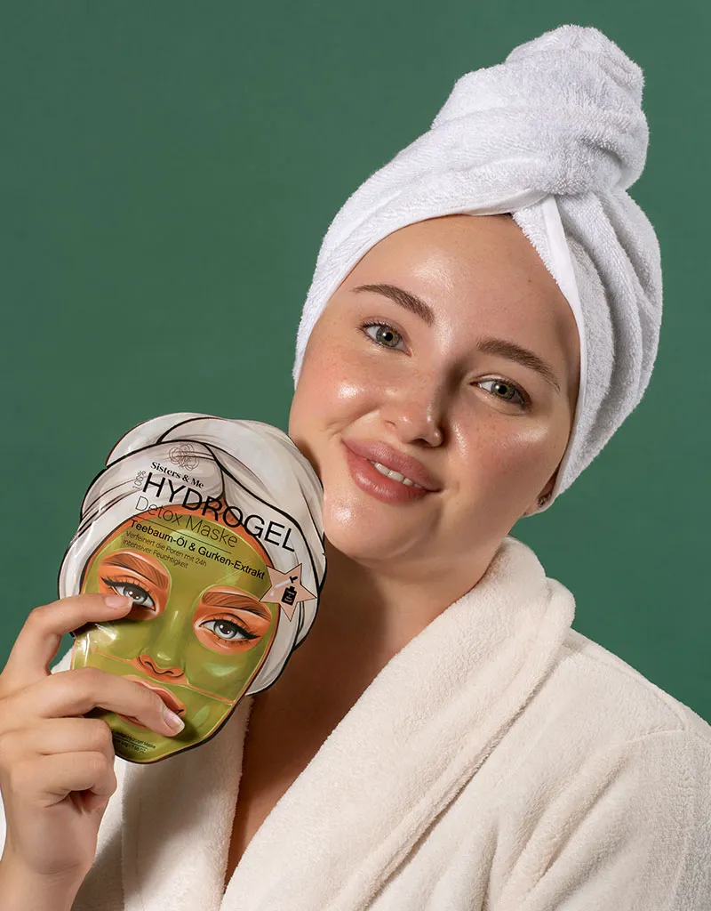 Sisters & me, Hydrogel Detox Face Mask , 5 Stück, vegan