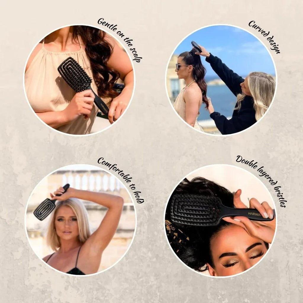 Hair made Easi: Luxury Paddle Brush - Haarbürste von Profis entwickelt - Tigerzzz-Shop