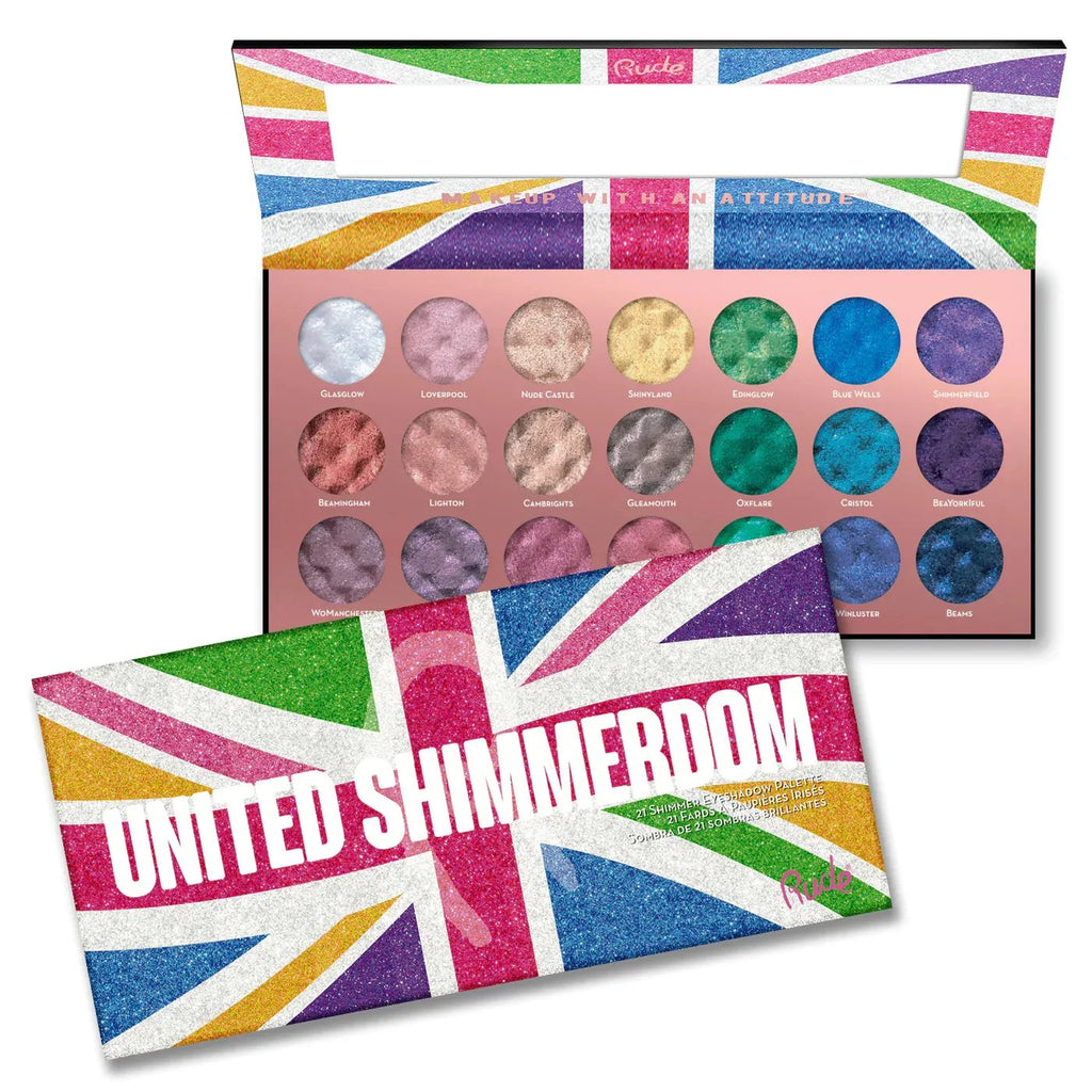 Rude Cosmetics, United Shimmerdom- 21 gepresste Shimmerlidschatten - Tigerzzz-Shop