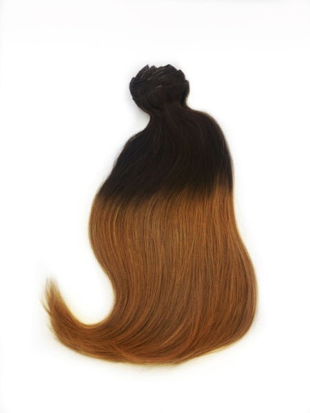 Tigerzzz-Stylists Echthaar Clip-in Extensions Ombre #T2/8, 40cm, 120g - Tigerzzz-Shop