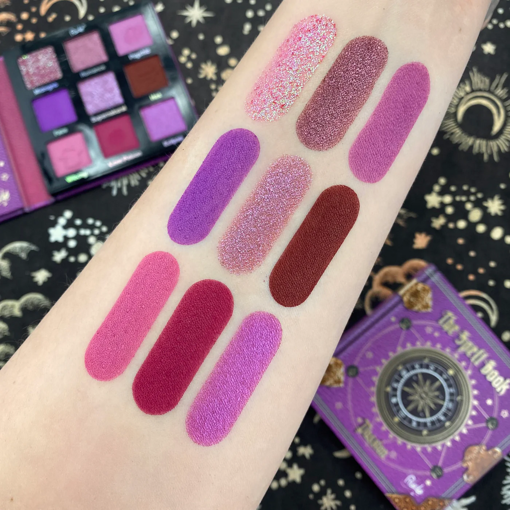 The Spell Book, smooth and blendable Eyeshadow Palette, Passion, Rude Cosmetics