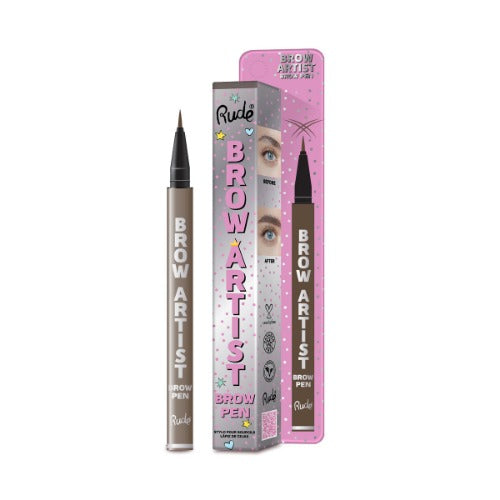 Rude Cosmetics Augenbrauen Stift: Artist Brow Pen  Neutral Brown