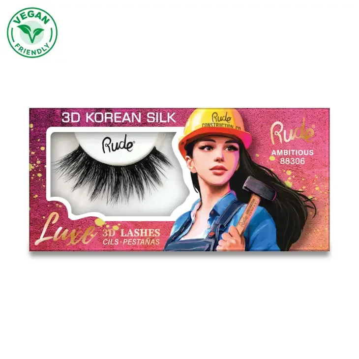 Rude Cosmetics Luxe 3D Premium Faux Mink Lashes Vegan, Ambitious